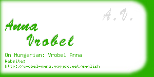 anna vrobel business card